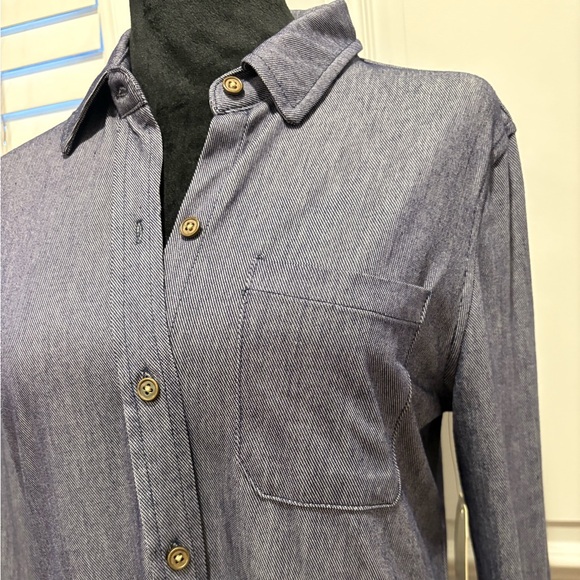 Passport Button-Up Denim Dress Top - Picture 4 of 8